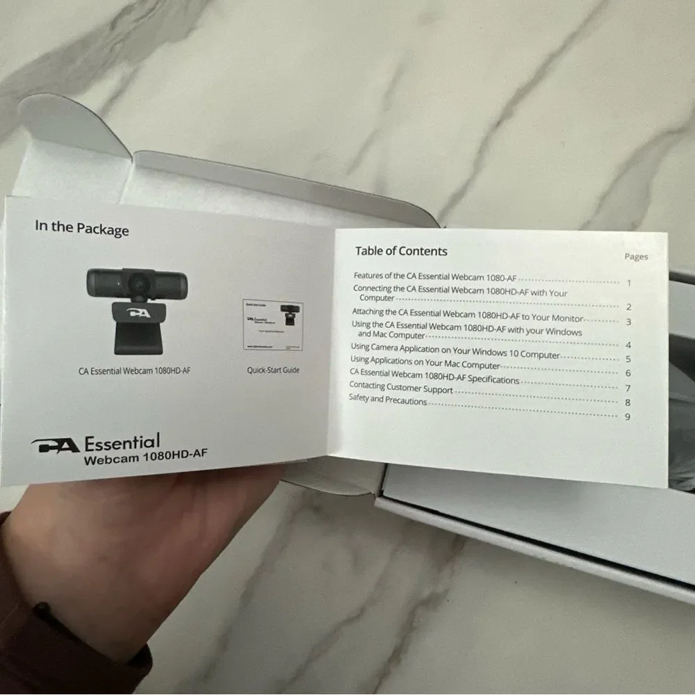 Cyber Acoustics CA Essential Webcam 1080HD-AF Brand New In Box